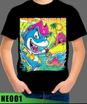 Neon Kids T-shirt Shark