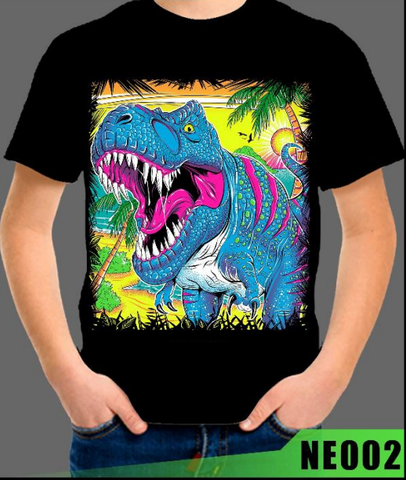 Neon Kids T-shirt Dinosaur
