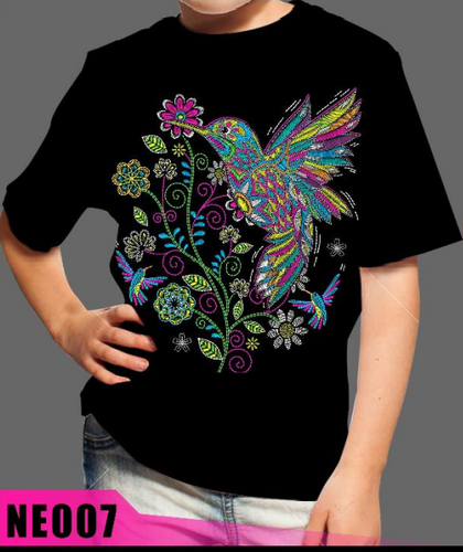 Neon Kids T-shirt Hummingbird