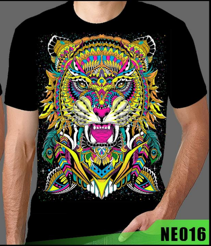 Neon Men T-shirt Tiger